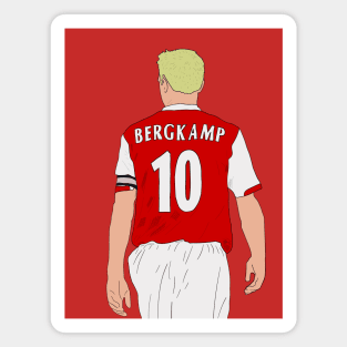 Dennis Bergkamp Jersey Number 90s Football Iconic Minimalist Magnet